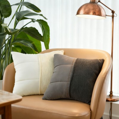 Cross-Border Nordic Brushed Pillowcase - Minimalist Modern Cushion Cover for Living Room Sofa, Bedside & Back Support